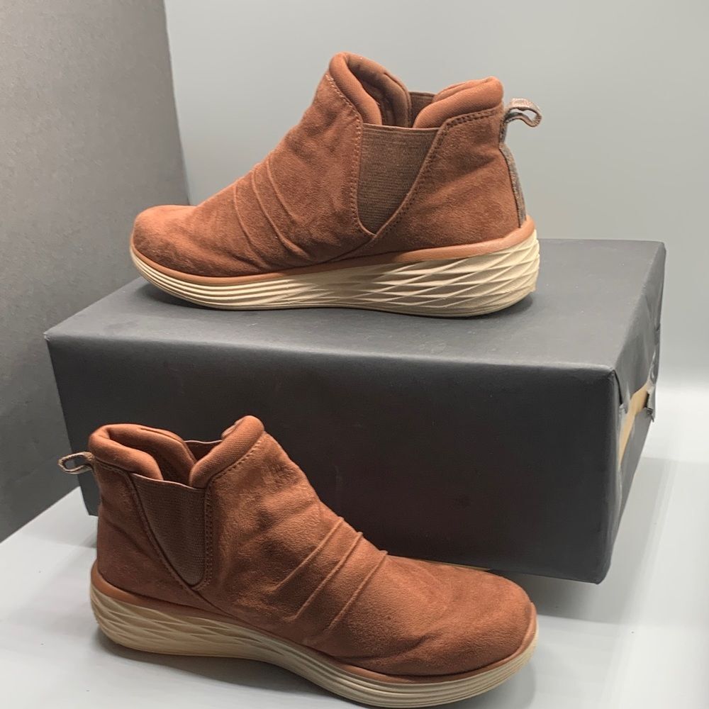 RYKA | 8M WOMENS CASUAL ANKLE BOOTS | TAN CREAM